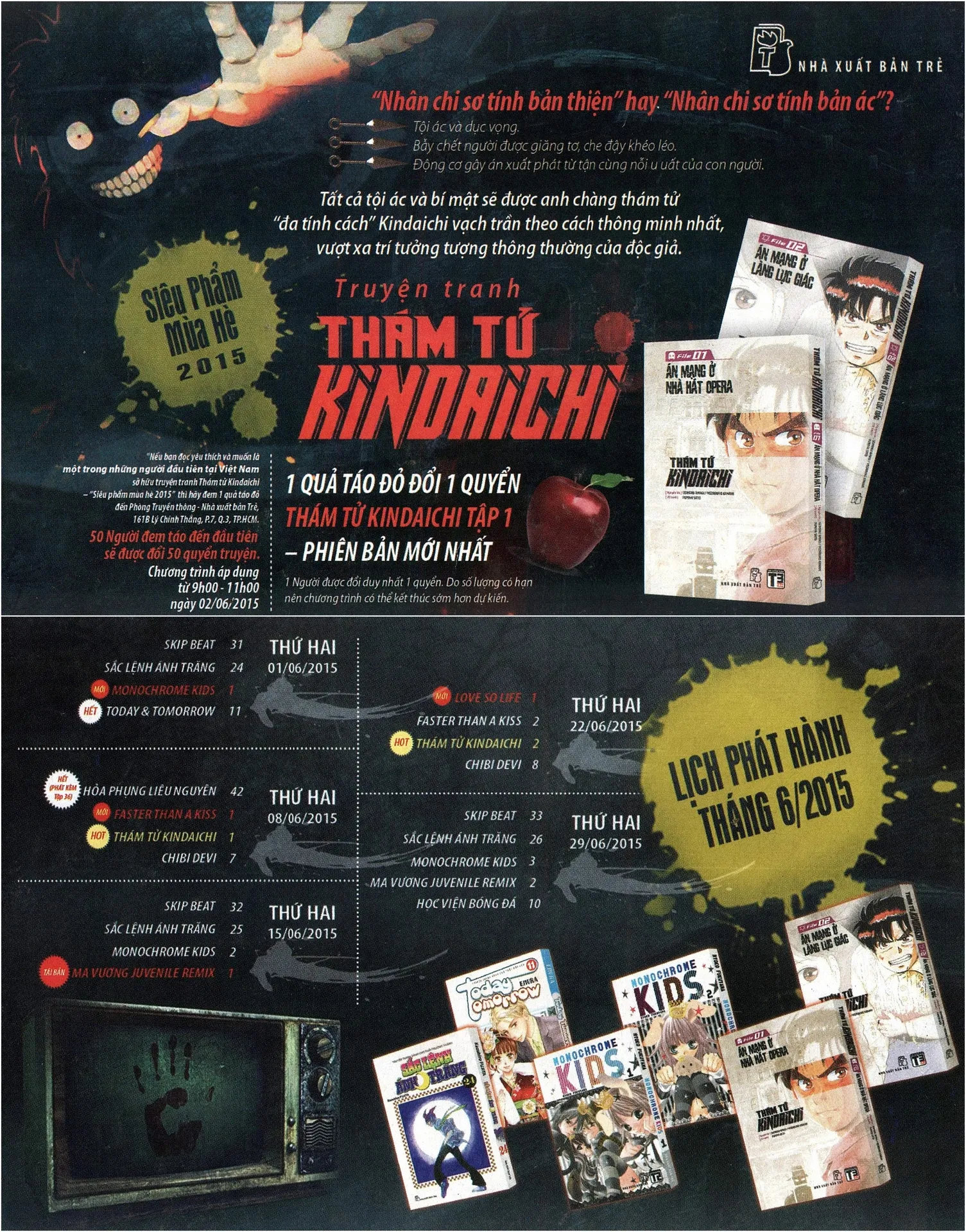 Lịch phát hành NXB Trẻ tháng 06/2015