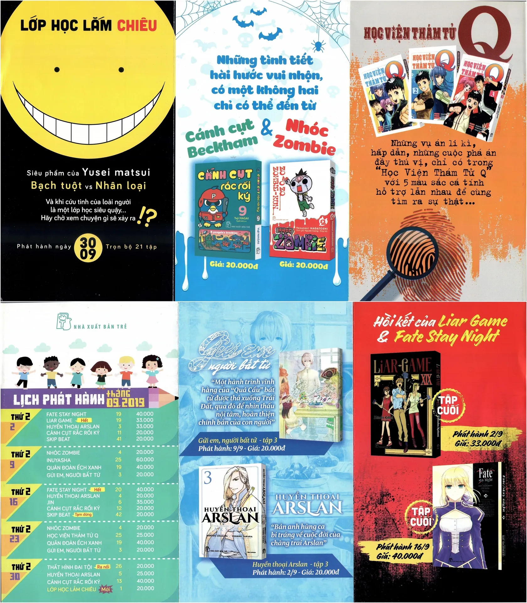 Lịch phát hành NXB Trẻ tháng 09/2019